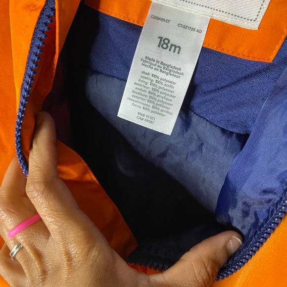 18 month old unisex rain jacket; Carter's - Picture 4 of 8